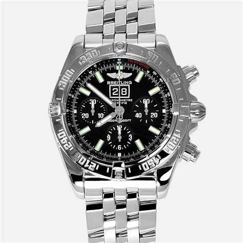 breitling chronomat blackbird chronograph black dial automatic 40mm wristwatch|breitling blackbird limited edition.